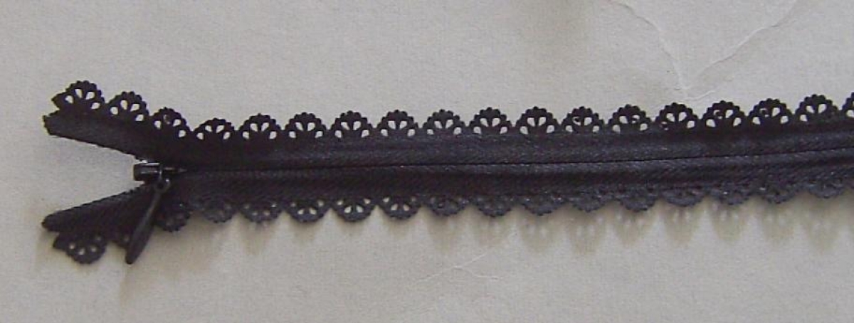 Spitzen Reißverschluss nahtverdeckt 22 cm schwarz