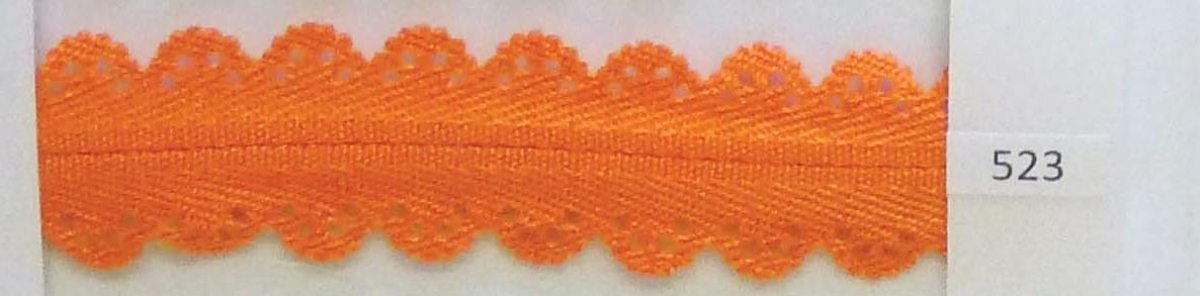 Spitzen Reißverschluss nahtverdeckt 22 cm orange
