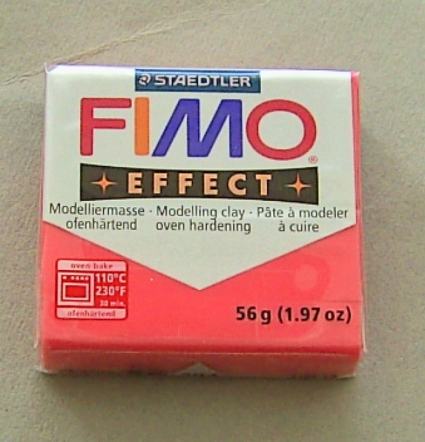 FIMO Effect transparent rot