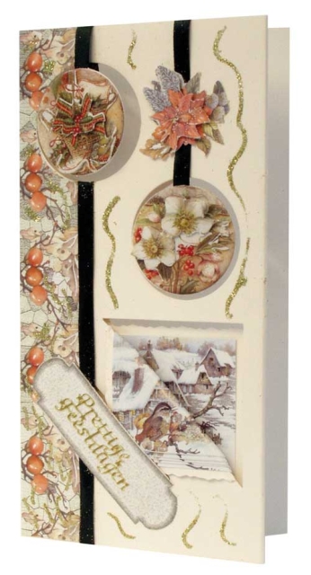 Reddy Cards Bastelset Weihnachten Stanzbogen Christrose