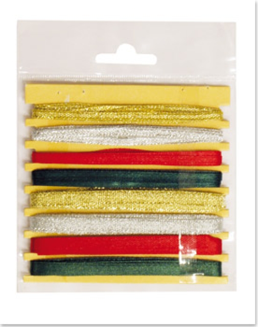 Reddy Cards Satinband, 3 mm und 6 mm breit mit 4 Farben mit je 2 Meter
