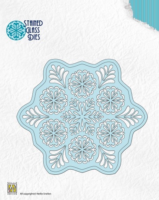 Nellie Snellen Stained Glass Dies Fantasy Flower 2