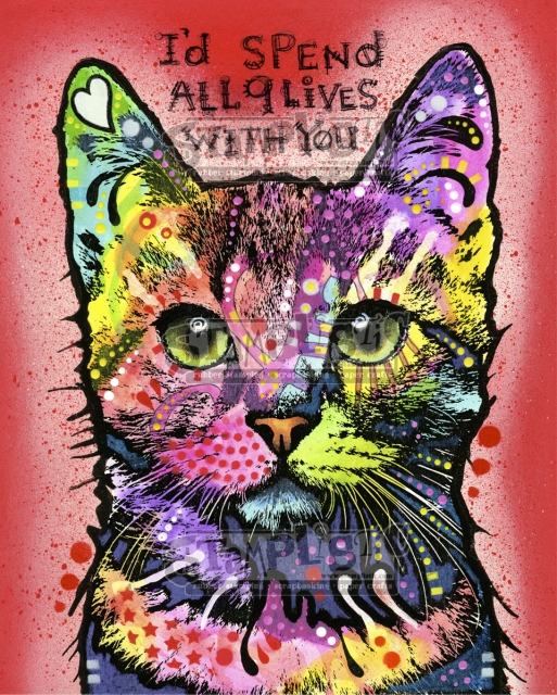 Stamplistic Ablösbarer Stempel Cushion Rubber Cling Stamp 9 Lives