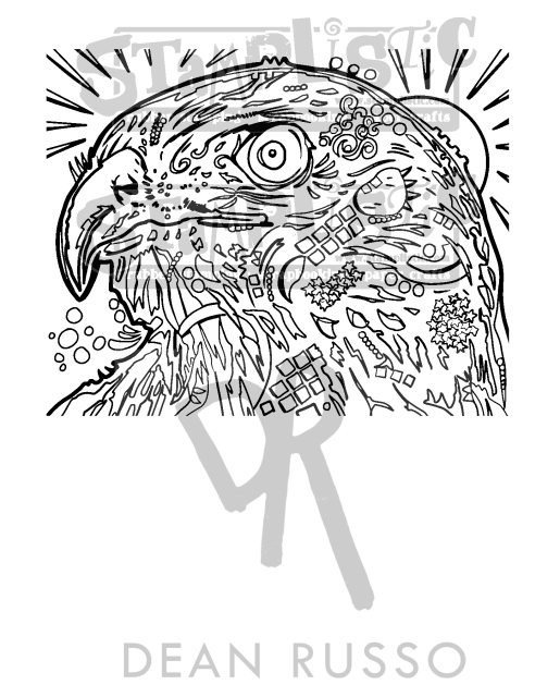 Stamplistic Ablösbarer Stempel Cushion Rubber Cling Stamp Hawk Eye