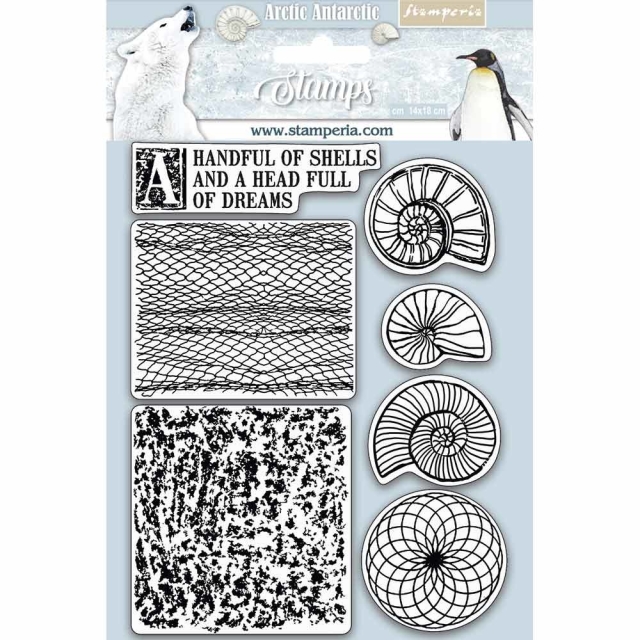 Stamperia Rubber Stamp Gummierter Stempel Shells