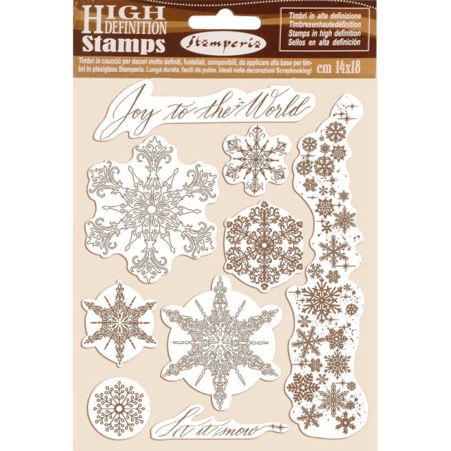 Stamperia Rubber Stamp Gummierter Stempel Snowflakes