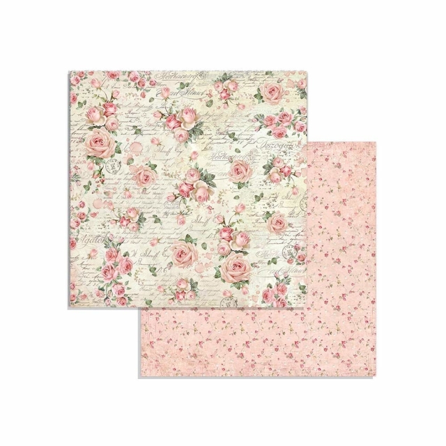 Stamperia 8 x 8 inch Paper Pack / Papiere Pink Christmas