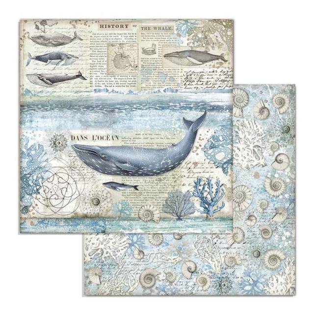 Stamperia Doppelseitiges Papier Antarctic Whale