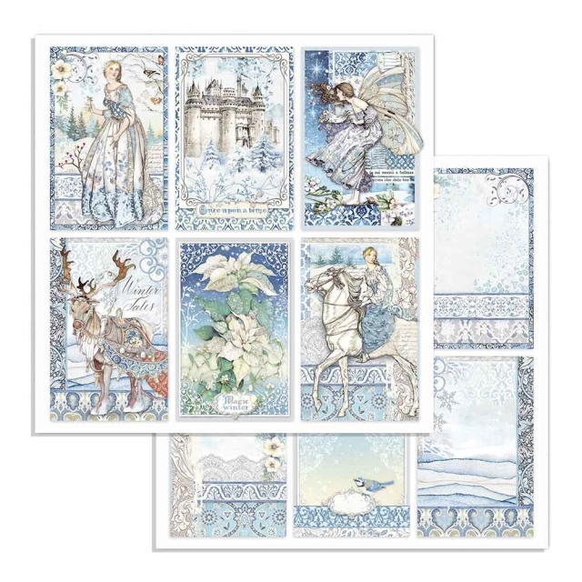 Stamperia Doppelseitiges Papier Winter Tales Cards