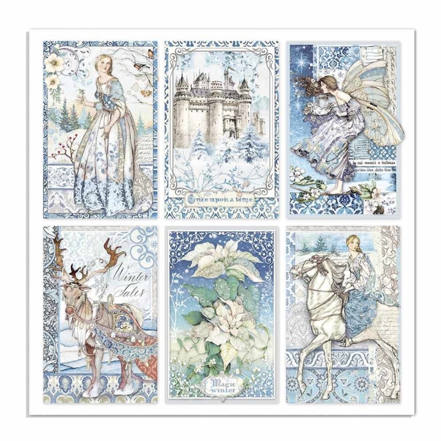 Stamperia Doppelseitiges Papier Winter Tales Cards