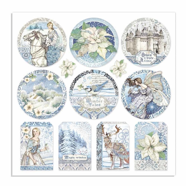 Stamperia Doppelseitiges Papier Winter Tales Frames