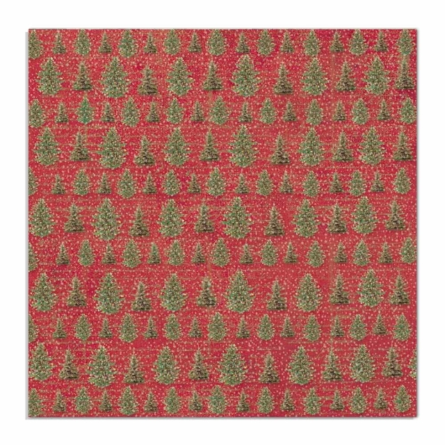 Stamperia Doppelseitiges Papier Classic Christmas Tag