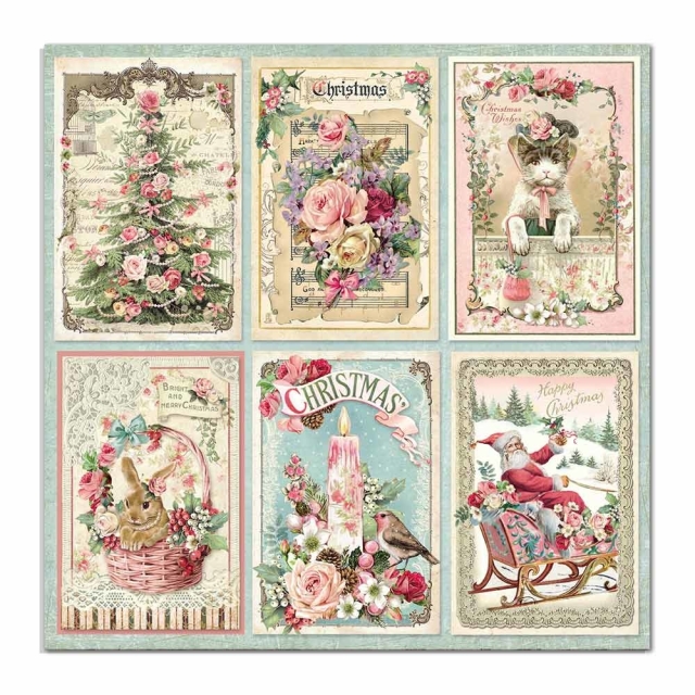 Stamperia Doppelseitiges Papier Christmas Cards