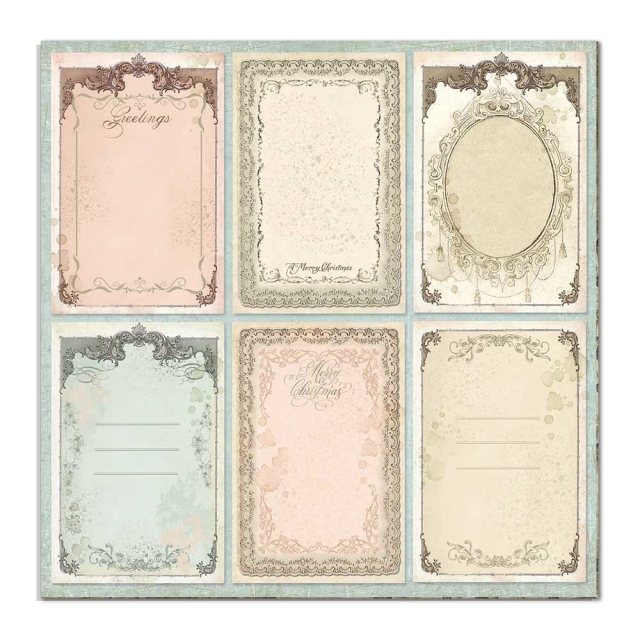 Stamperia Doppelseitiges Papier Christmas Cards