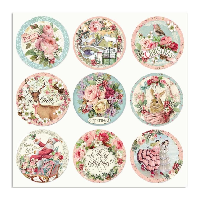 Stamperia Doppelseitiges Papier Christmas Rounds