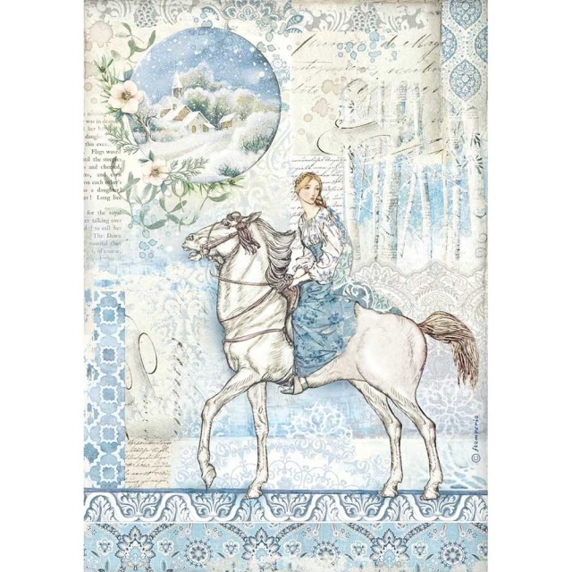 Stamperia A4 Rice Paper Reispapier packed Horse