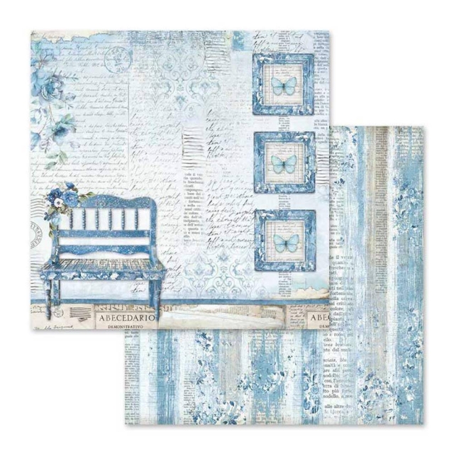 Stamperia 12 x 12 inch Paper Pack / Papiere Blue Land