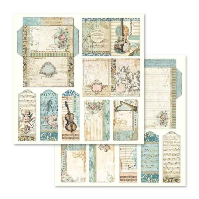 Stamperia 12 x 12 inch Paper Pack / Papiere Music