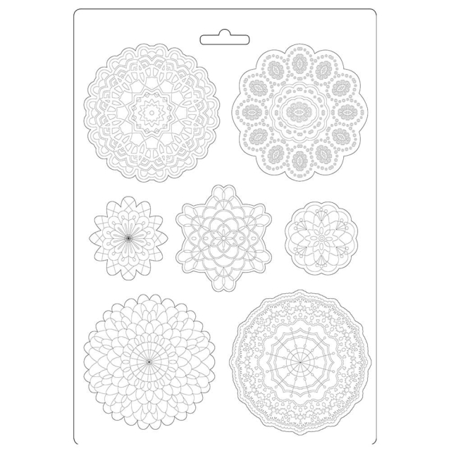 Stamperia Soft Mould A4 Passion Round Lace