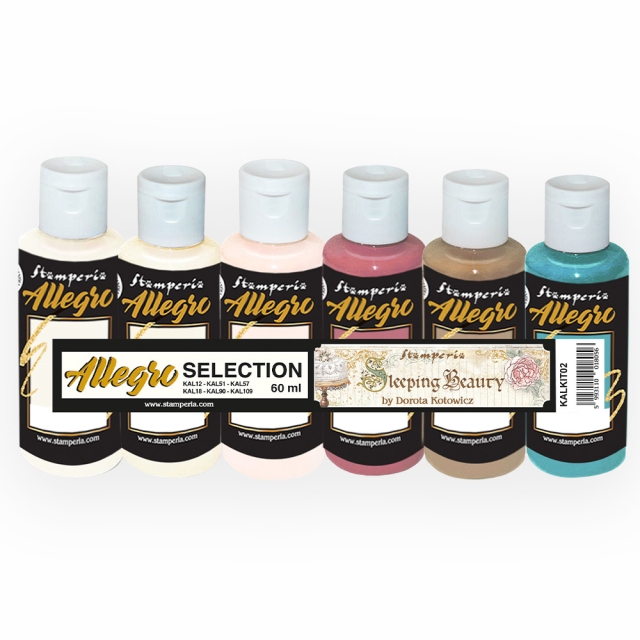 Stamperia Kit 6 Allegro Paint 240 ml Selection Sleeping Beauty
