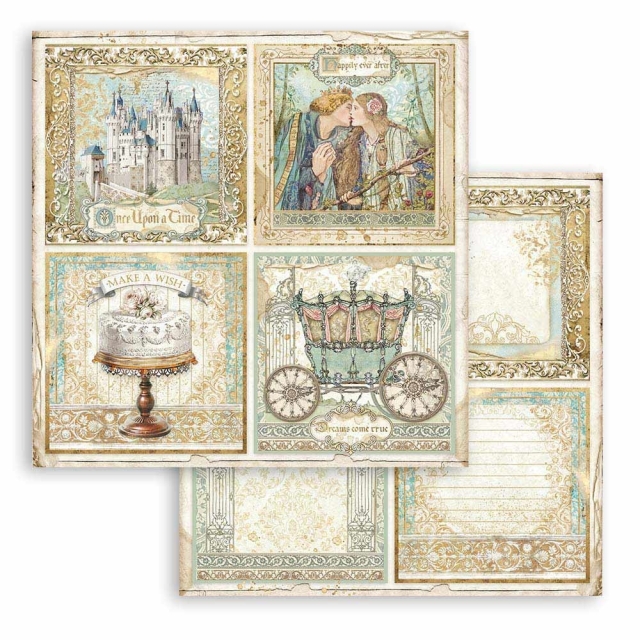 Stamperia 12 x 12 inch Paper Pack / Papiere Sleeping Beauty