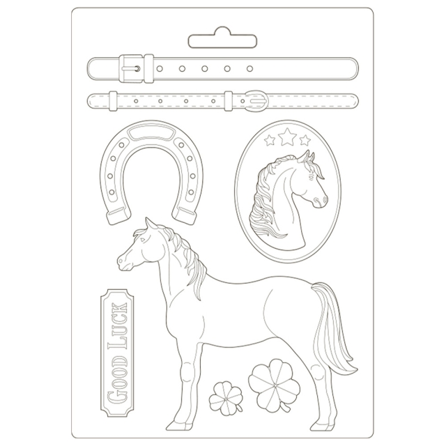 Stamperia Soft Mould A4 Romantic Horse