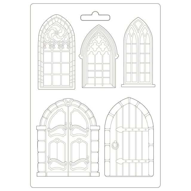Stamperia Soft Mould A4 Sleeping Beauty Doors and Windows