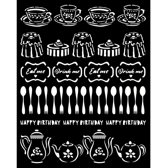 Stamperia Thick Stencil 20 x 25 cm Alice Sweety