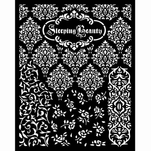 Stamperia Thick Stencil 20 x 25 cm Sleeping Beauty Textures