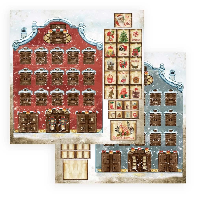 Stamperia 12 x 12 inch Paper Pack / Papiere Romantic Christmas
