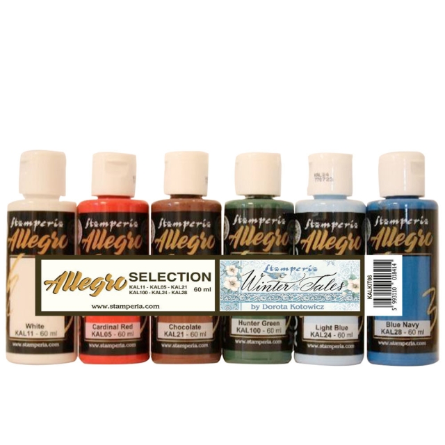 Stamperia Kit 6 Allegro Paint 240 ml Selection Winter Tales