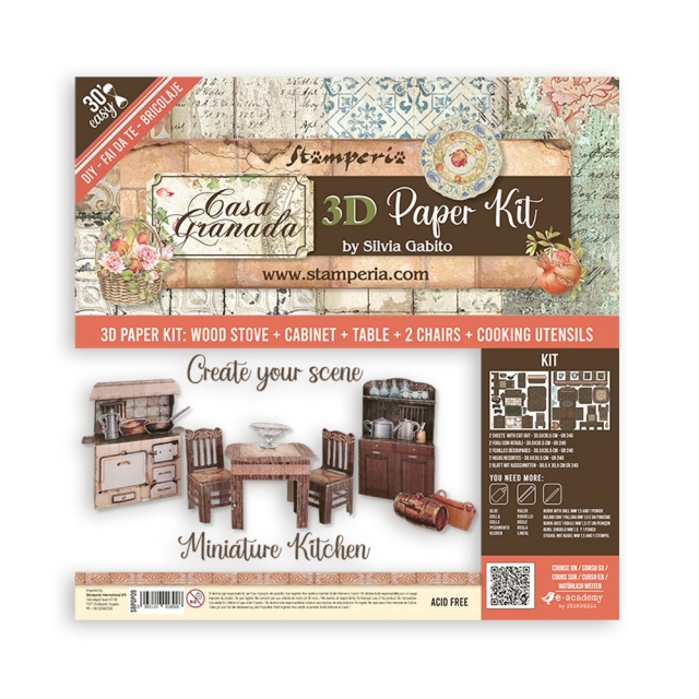 3D Paper Kit Casa Granada