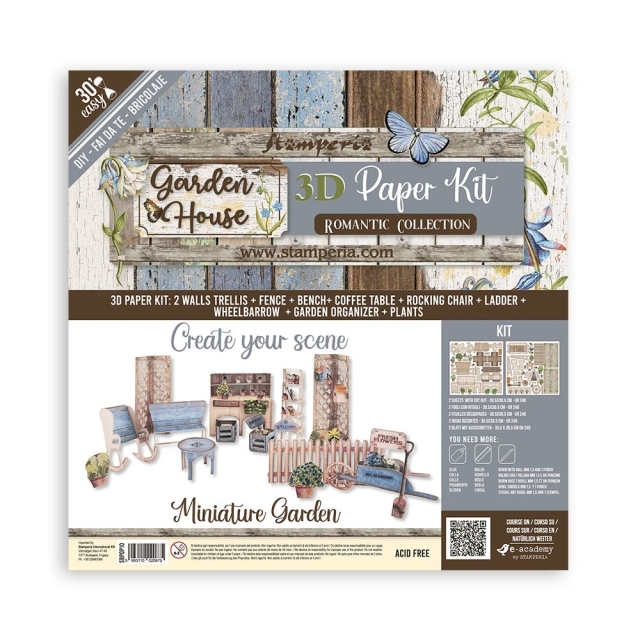 3D Paper Kit Romantic Garden House