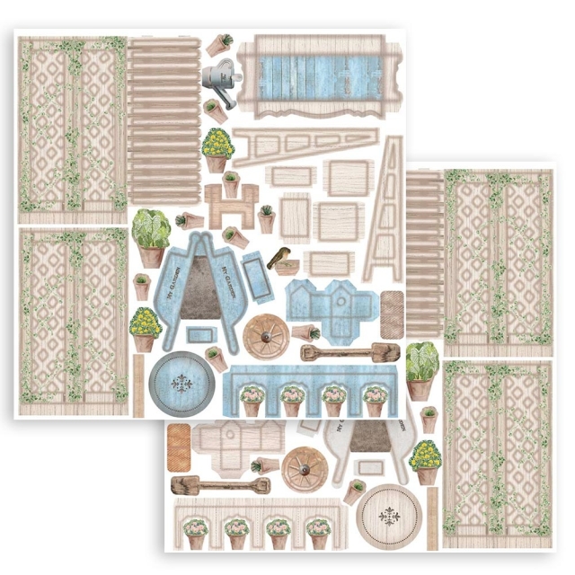 3D Paper Kit Romantic Garden House