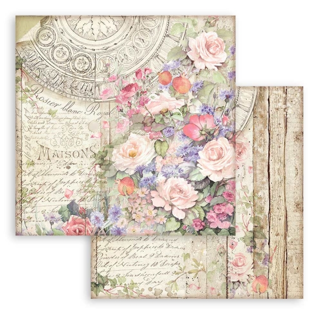 Stamperia Extra Small Pad 6 x 6 Inch mit 10 doppelseitig bedruckten Papieren Casa Granada