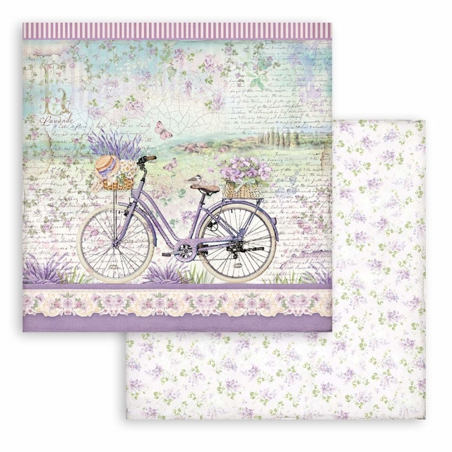 Stamperia Extra Small Pad 6 x 6 Inch mit 10 doppelseitig bedruckten Papieren Provence