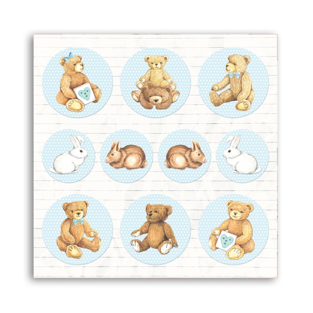 Stamperia 12 x 12 inch Paper Pack / Papiere BabyDream Blue