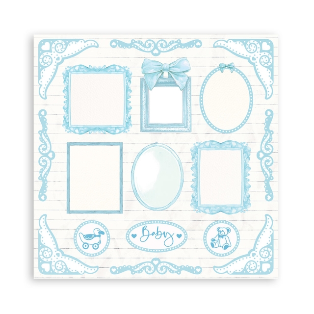 Stamperia 12 x 12 inch Paper Pack / Papiere BabyDream Blue