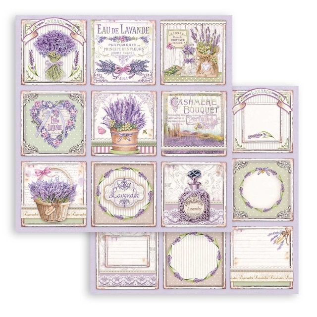 Stamperia 8 x 8 inch Small Paper Pad / 10 Papiere Provence
