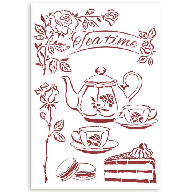 Stamperia Stencil G 21 x 29,7 cm Casa Granada Tea