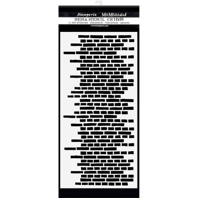Stamperia Thick Stencil Schablone 12 x 25 cm Lady Vagabond Lifestyle Brick Wall