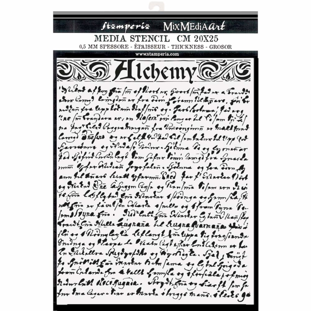 Stamperia Thick Stencil Schablone 20 x 25 cm Alchemy Texture
