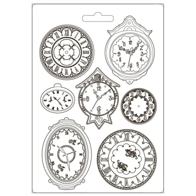 Stamperia Soft Mould A4 Garden of Promises Clocks