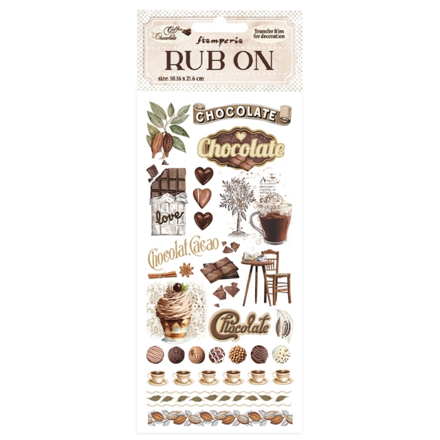 Stamperia Rub-on Coffee & Chocolate Elements