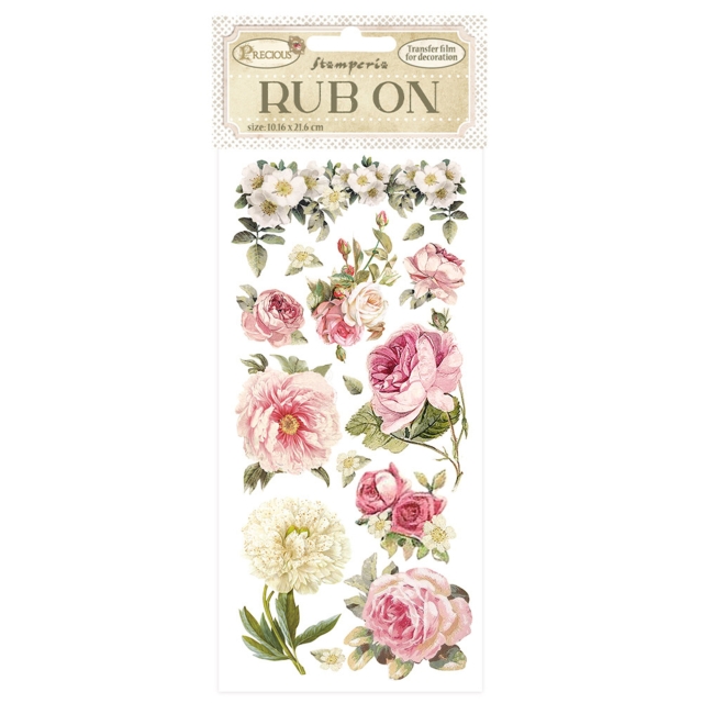 Stamperia Rub-on Precious Peony Pfingstrose