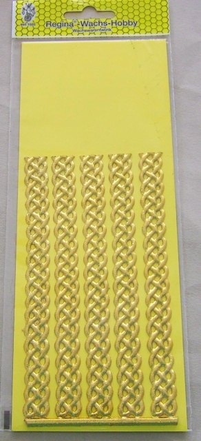 Wachs Goldborten 5 Reihen leichter Glitter