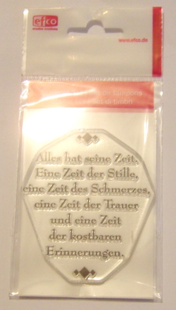Stempel Clear Trauer Alles hat seine Zeit