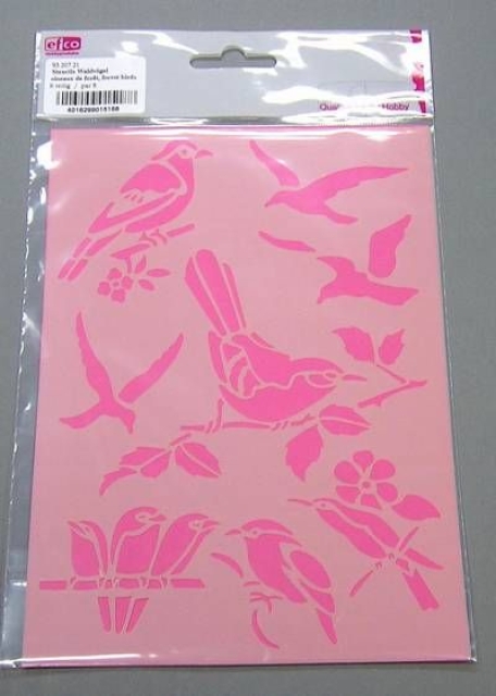 Efco Stencil Waldvögel 8 teilig