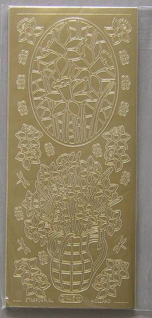 Stickerbogen Narzisse in Vase