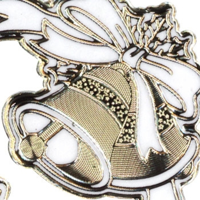 MD Sticker transparent Ecken Kugeln und Glocken gold